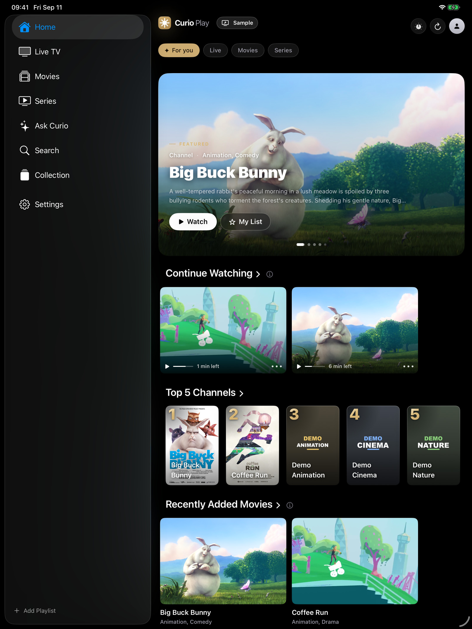 CurioPlay on iPad