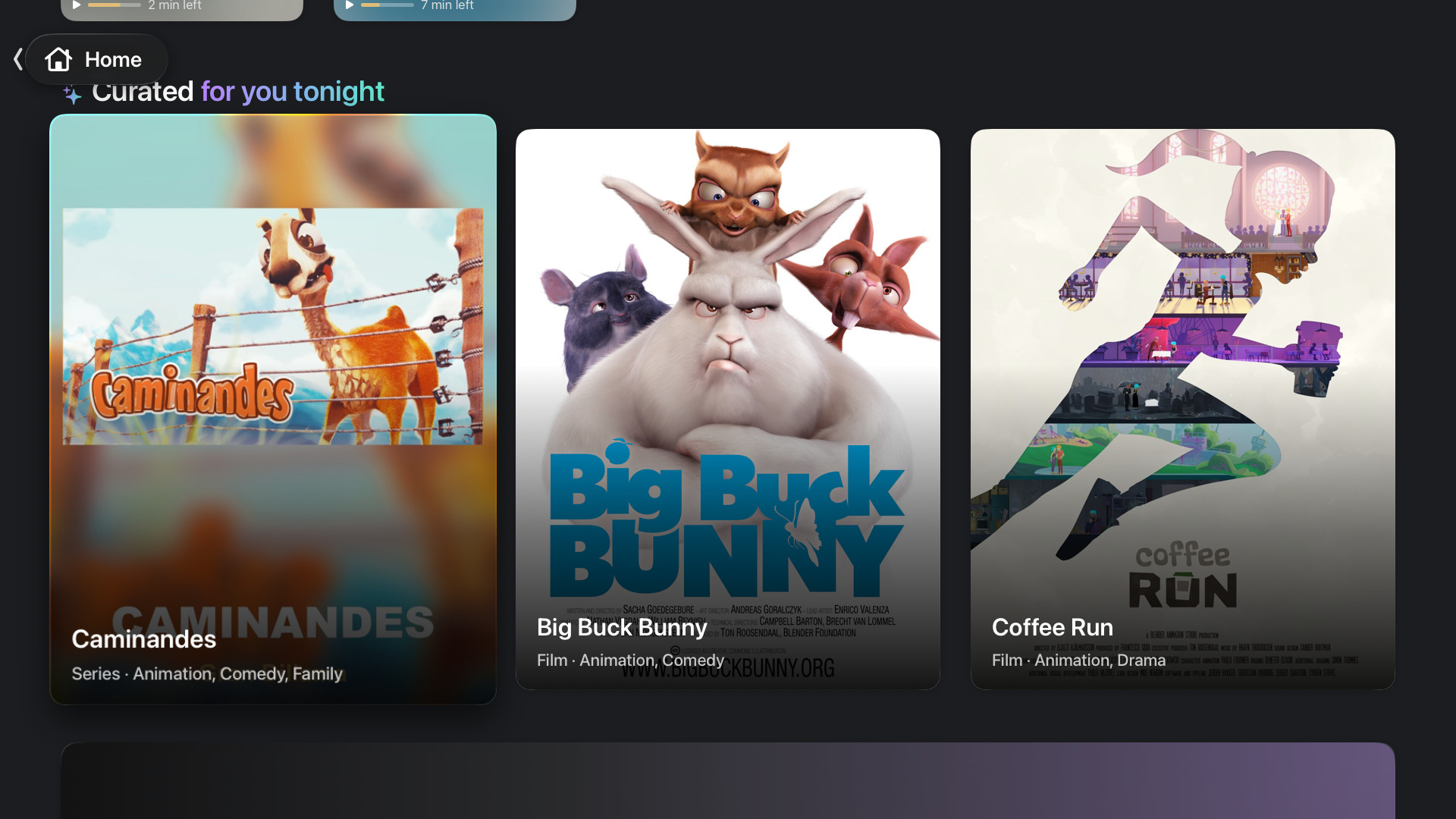 Curated for you tonight on Apple TV
