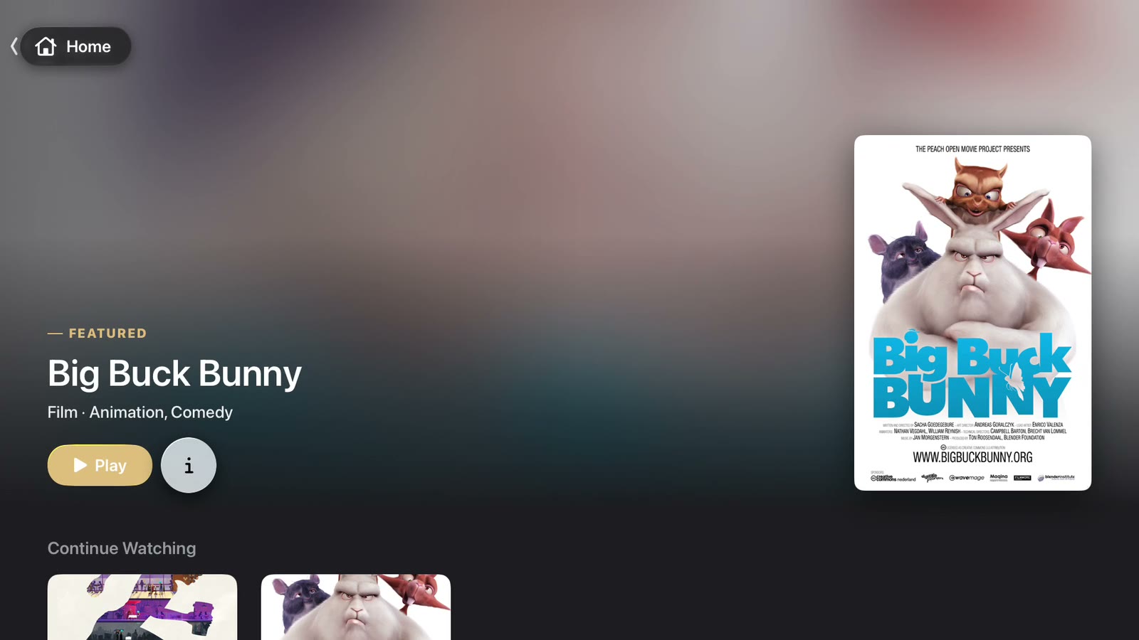 CurioPlay on Apple TV